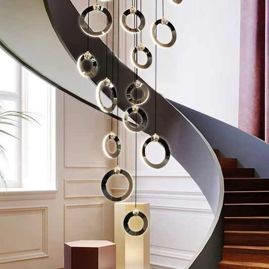 Rings LED Pendant Light – Modern Gold Luxury Chandelier