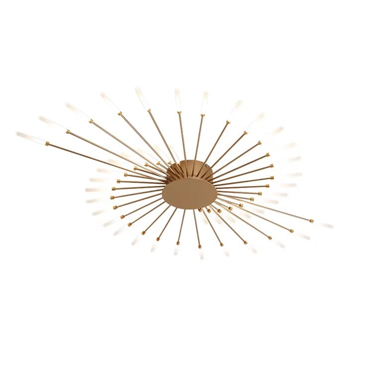 Gold Fireworks Metal Ceiling Chandelier