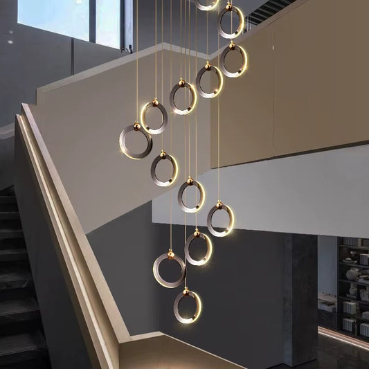Rings LED Pendant Light – Modern Gold Luxury Chandelier