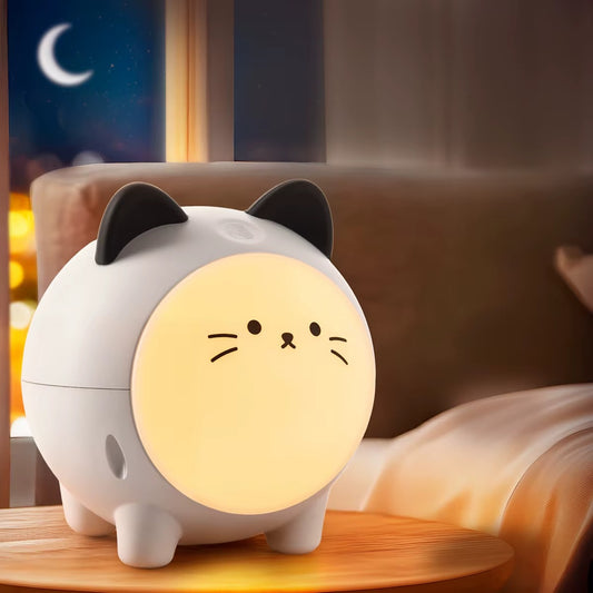 Gradient Glow Cat LED Night Light – Rechargeable