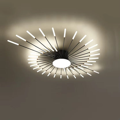 Gold Fireworks Metal Ceiling Chandelier