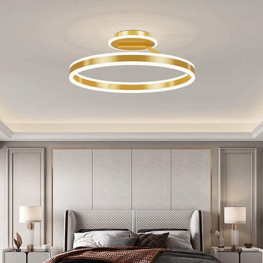 Gold Round Dimmable LED Ceiling Light
