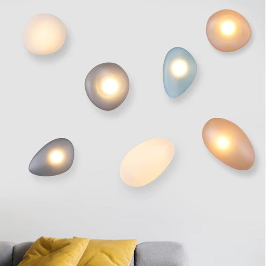 Colorful Glass Pebble LED Wall Lamp