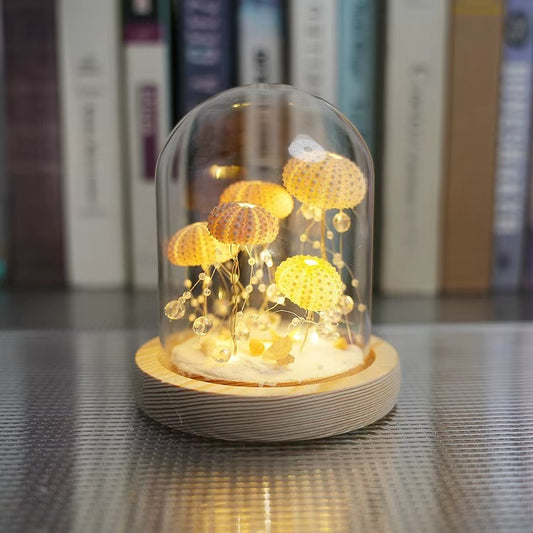DIY Jellyfish Night Light – Sea Urchin Shell LED Lamp