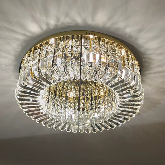 Gold K9 Crystal Round LED Ceiling Light