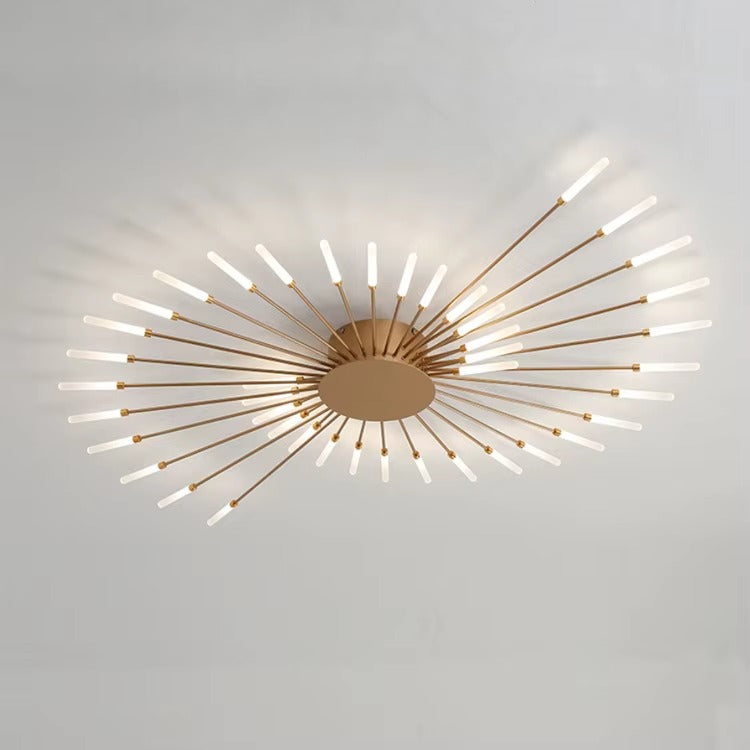 Gold Fireworks Metal Ceiling Chandelier