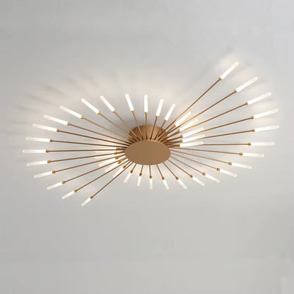 Gold Fireworks Metal Ceiling Chandelier