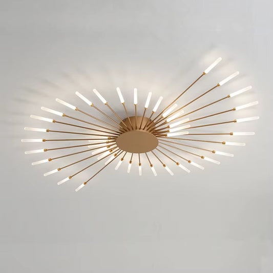 Gold Fireworks Metal Ceiling Chandelier