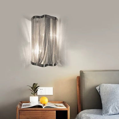 Chrome Chain Design Modern Wall Lamp