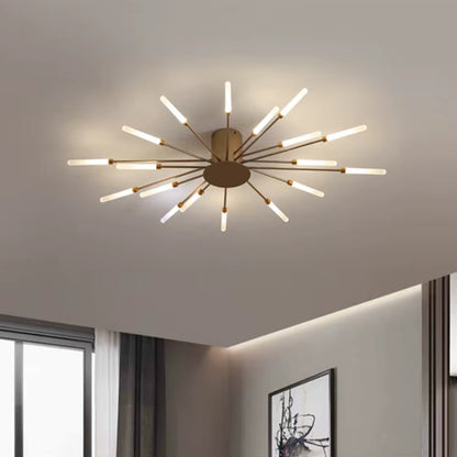 Gold Fireworks Metal Ceiling Chandelier