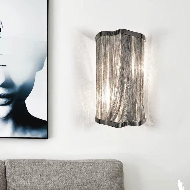 Chrome Chain Design Modern Wall Lamp