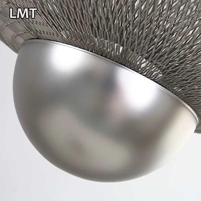 Iron Mesh Metal Pendant Light – Modern Luxury LED Chandelier