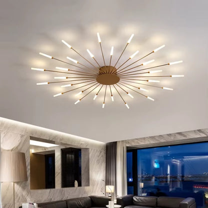 Gold Fireworks Metal Ceiling Chandelier