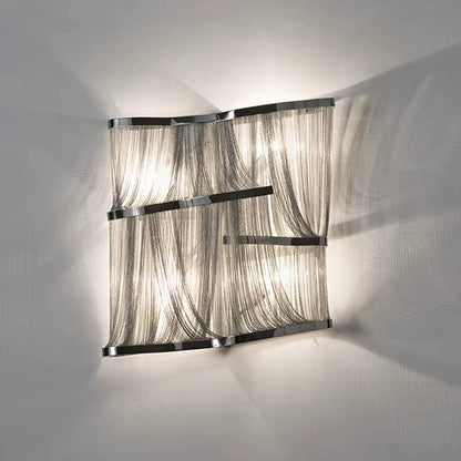 Chrome Chain Design Modern Wall Lamp