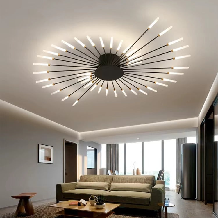 Gold Fireworks Metal Ceiling Chandelier