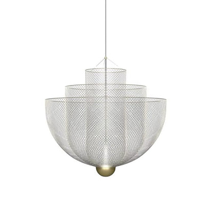 Iron Mesh Metal Pendant Light – Modern Luxury LED Chandelier